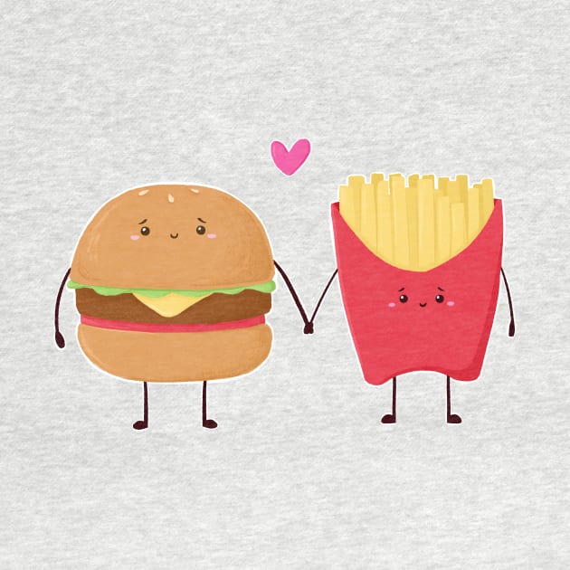 Burger and Fries love by Jennisney